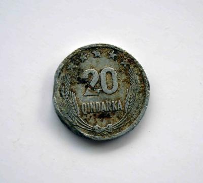 Albanian  Twenty Qindarka from Albania